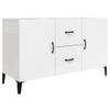 The Living Store Dressoir Classic - Buffetkast - 100x36x60cm - Hoogglans wit