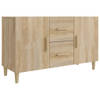 The Living Store Dressoir Buffetkast - 100 x 36 x 60 cm - Sonoma Eiken hout