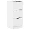 The Living Store Dressoir - Wit - 30 x 30 x 70 cm - Bewerkt hout