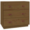 The Living Store Dressoir Grenenhout - Honingbruin - 80 x 40 x 75 cm