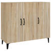 The Living Store Dressoir - Industriële Stijl - Sonoma Eiken - 90 x 34 x 80 cm