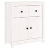 The Living Store Dressoir Grenenhout - 70 x 35 x 80 cm - Wit