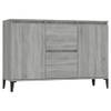 The Living Store Dressoir - Minimalistische Charme - Consolekast - 104 x 35 x 70 cm - Grijs Sonoma Eiken