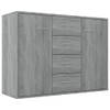 The Living Store Dressoir Sonoma Eiken - 88 x 30 x 65 cm - Opbergruimte - Display