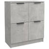 The Living Store Houten Dressoir - Bijzetkast - 60 x 30 x 70 cm - Betongrijs