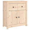 The Living Store Dressoir Massief Grenenhout - 70 x 35 x 80 cm - Opbergruimte - Stevig Blad