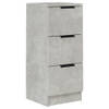 The Living Store Dressoir - Betongrijs - 30 x 30 x 70 cm - Opbergkast met 3 lades