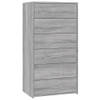 The Living Store Dressoir - Kast - 50 x 34 x 96 cm - Grijs Sonoma Eiken