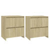 The Living Store Dressoir - Dressoirs - 70 x 41 x 75 cm - Sonoma eiken - Montage vereist