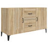 The Living Store Dressoir - Sonoma Eiken - 100 x 36 x 60 cm - Bewerkt Hout