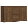 The Living Store Dressoir Bruineiken - 120 x 36 x 69 cm - Stevig materiaal - Voldoende opbergruimte