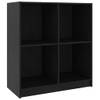 The Living Store Dressoir Modern - Zwart - 70x33x76 cm - Massief grenenhout