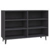 The Living Store Industrieel Dressoir - Grijs - 103.5 x 35 x 70 cm - Met 6 schappen