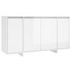 The Living Store Dressoir Melville - Bijzetkast - 135x41x75 cm - Hoogglans wit