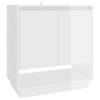 The Living Store Dressoir - Hoogglans Wit - 70 x 41 x 75 cm - Minimalistisch design