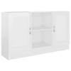 The Living Store Dressoir - Trendy - Opbergkast - 120 x 30.5 x 70 cm - Kleur- Hoogglans wit