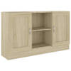 The Living Store Dressoir Opbergkast - 120 x 30.5 x 70 cm - Sonoma Eiken