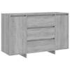 The Living Store Dressoir Bijzetkast - 120 x 41 x 75 cm - Grijs Sonoma Eiken Materiaal