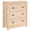 The Living Store Dressoir Grenenhout - Praktisch opbergmeubel - 70 x 35 x 80 cm - Rustieke uitstraling