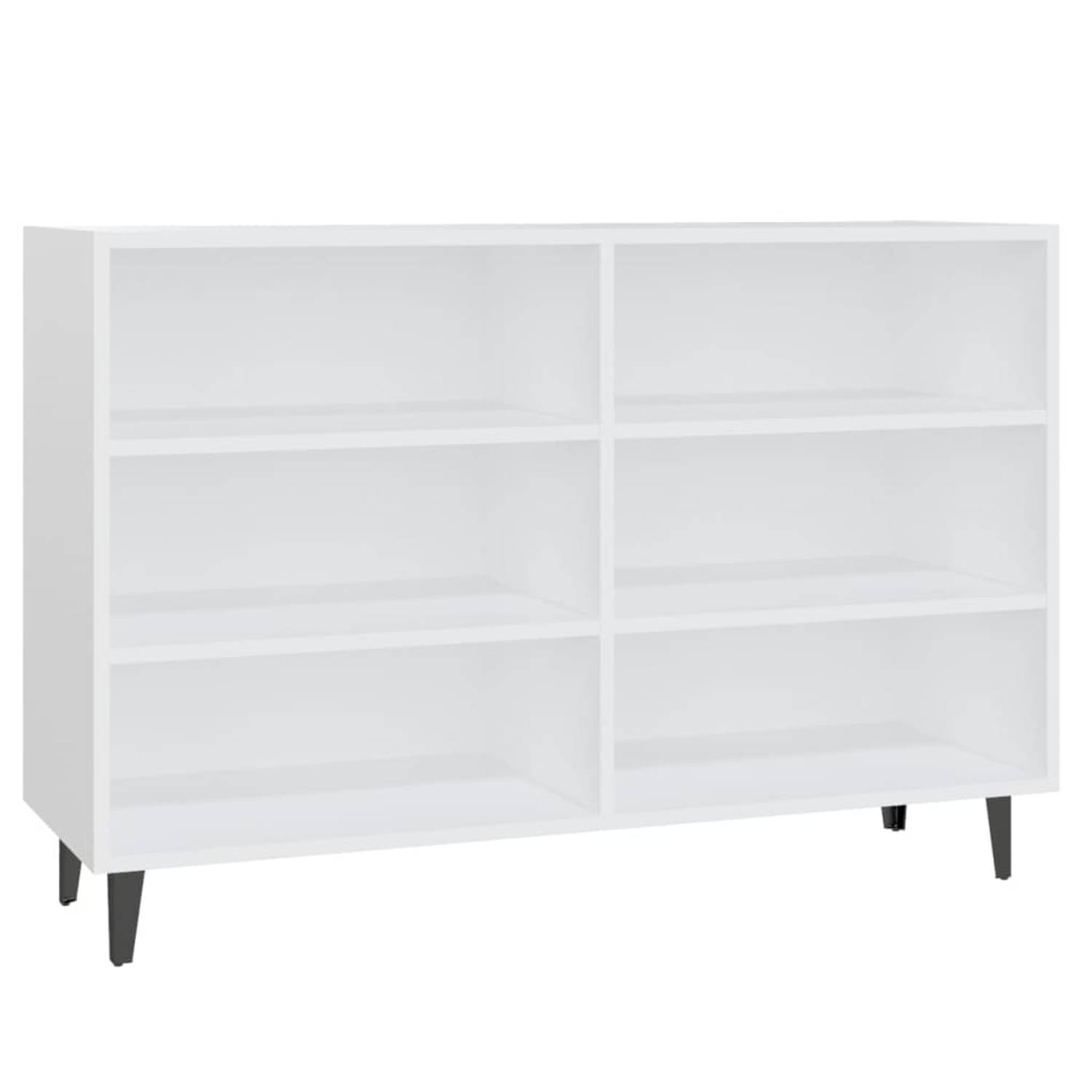 The Living Store Dressoir 103-5x35x70 cm spaanplaat wit - Keukenkast