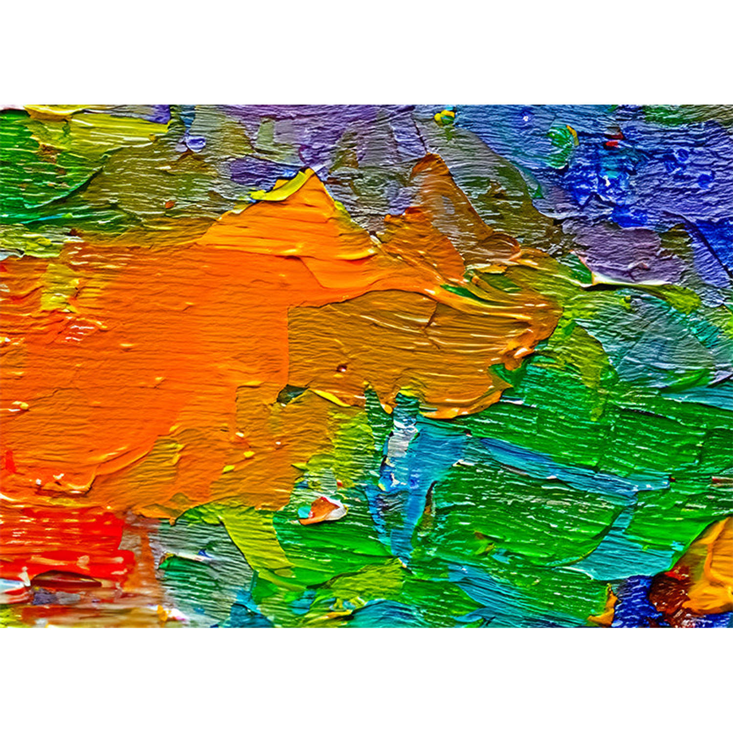 Inductiebeschermer - Kleurrijke Abstracte Kunst - 70x50 cm