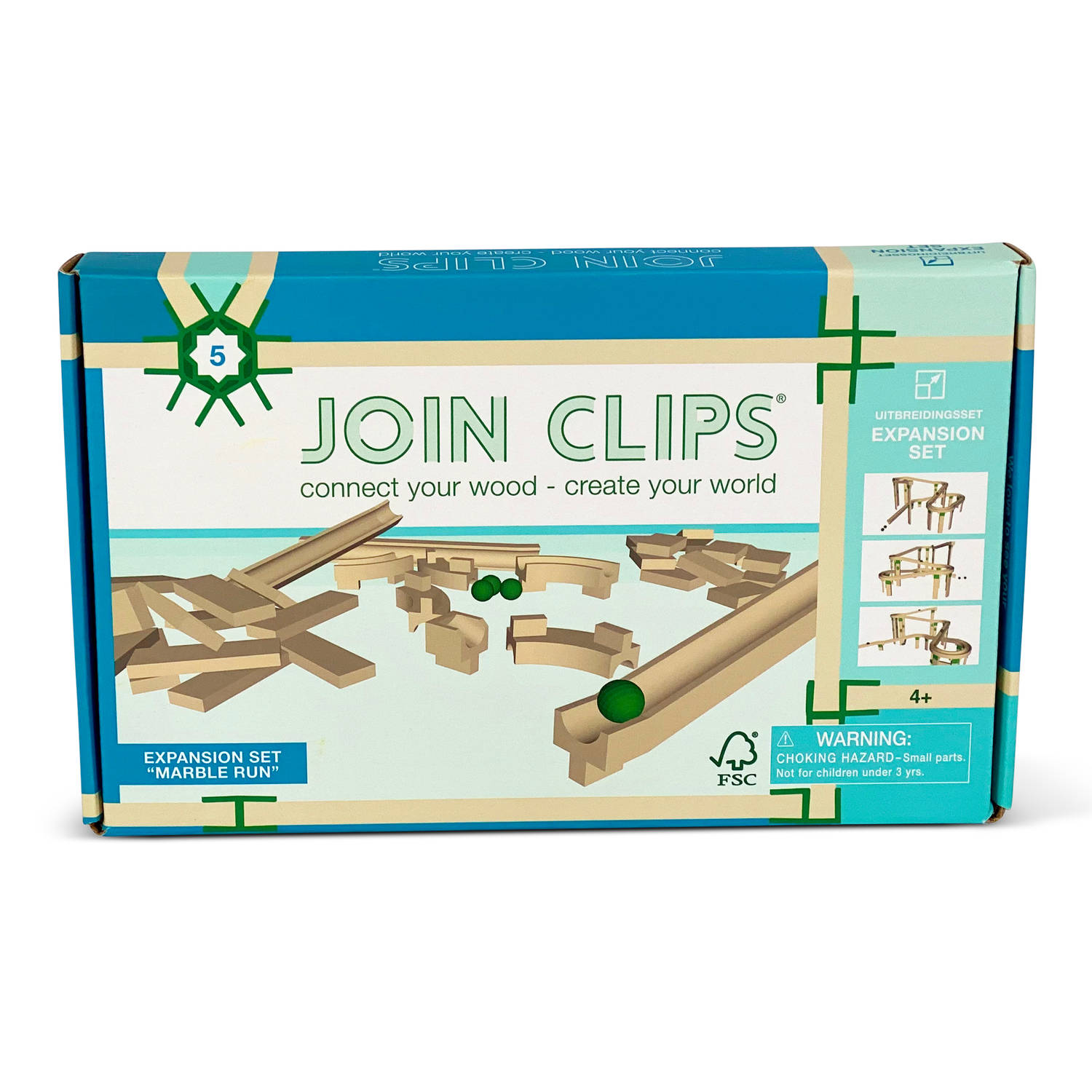 JOIN CLIPS®: Uitbreidingsset KNIKKERBAAN - bouwen en spelen