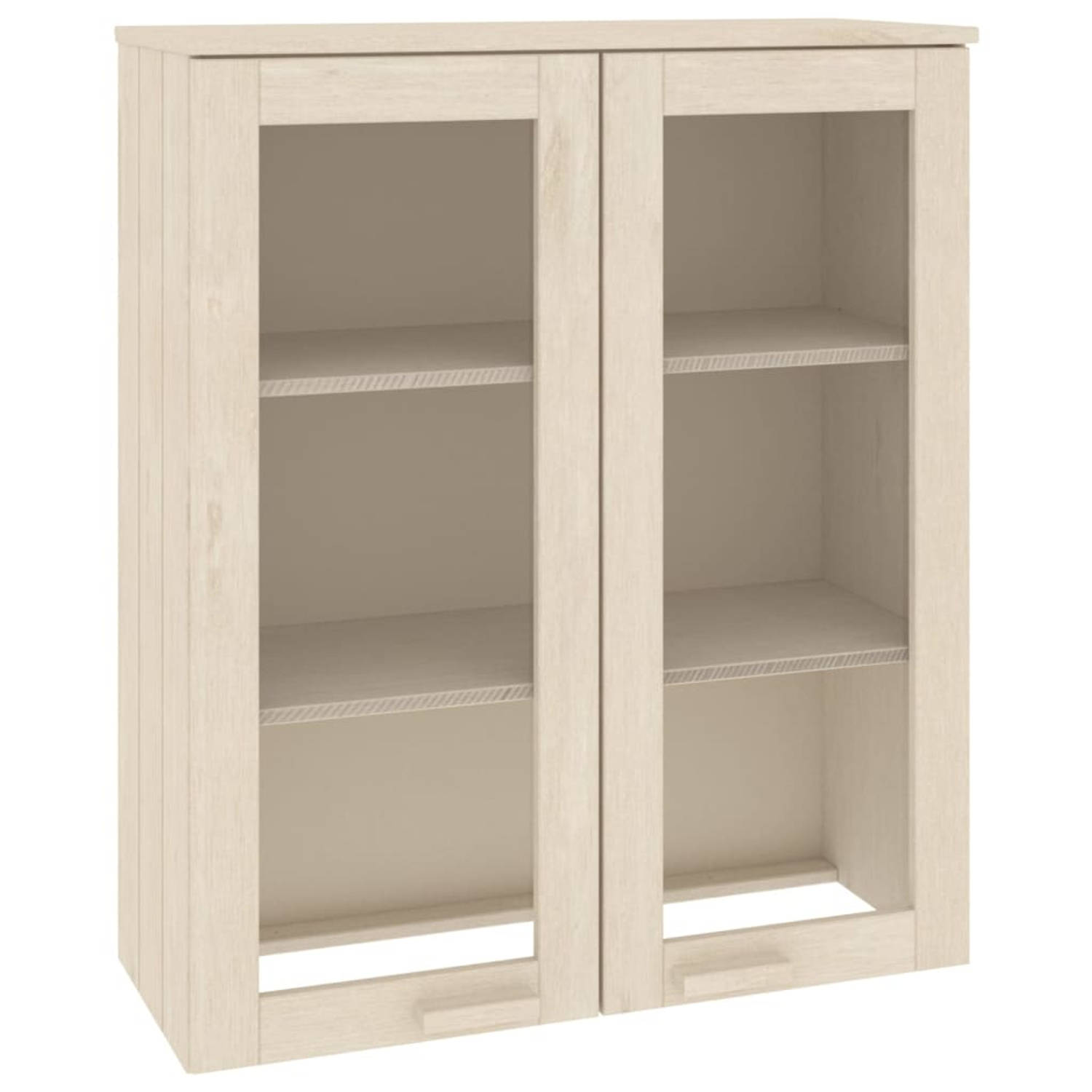 The Living Store HAMAR Opzetkast - 85x35x100 cm - Honingbruin