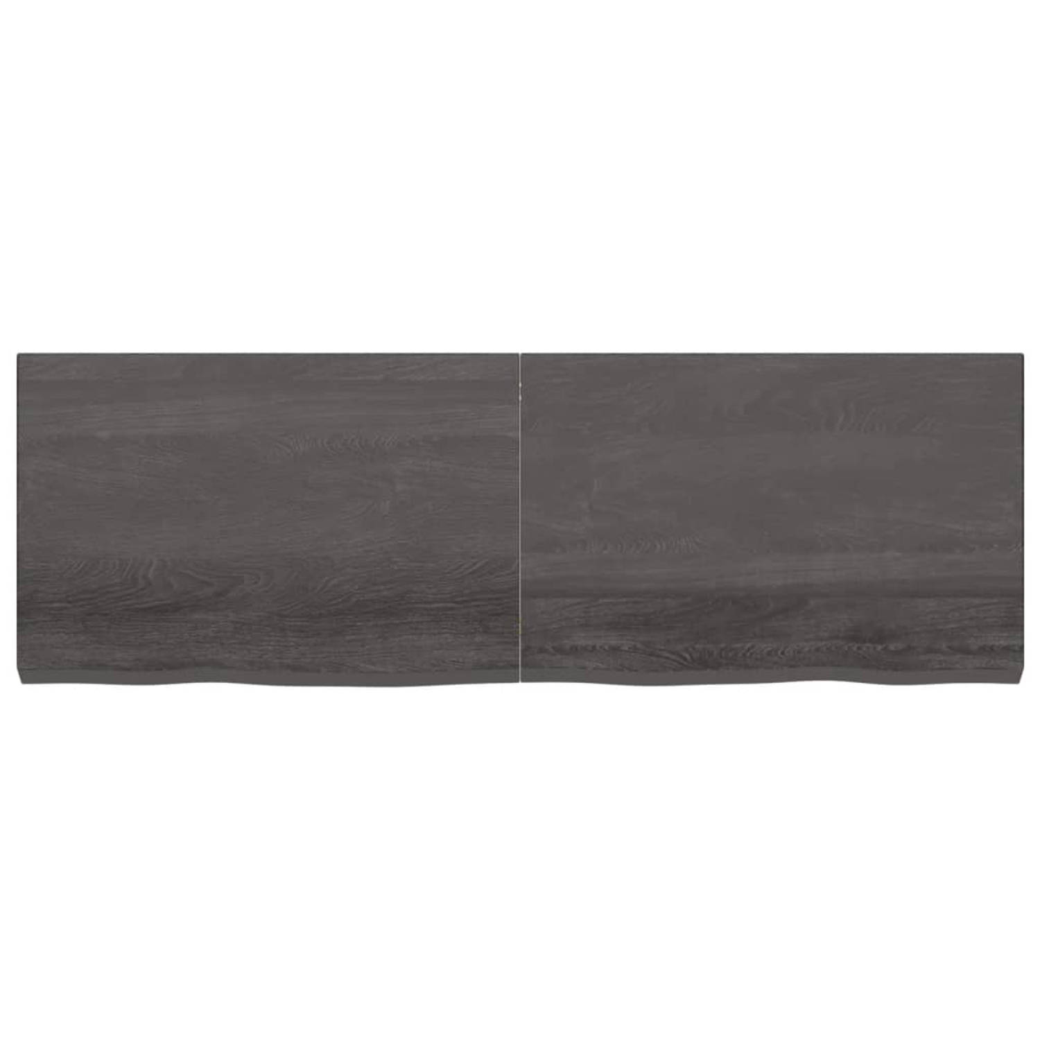 The Living Store Wandschap Rustieke Stijl - 180x60x6 cm - Donkergrijs