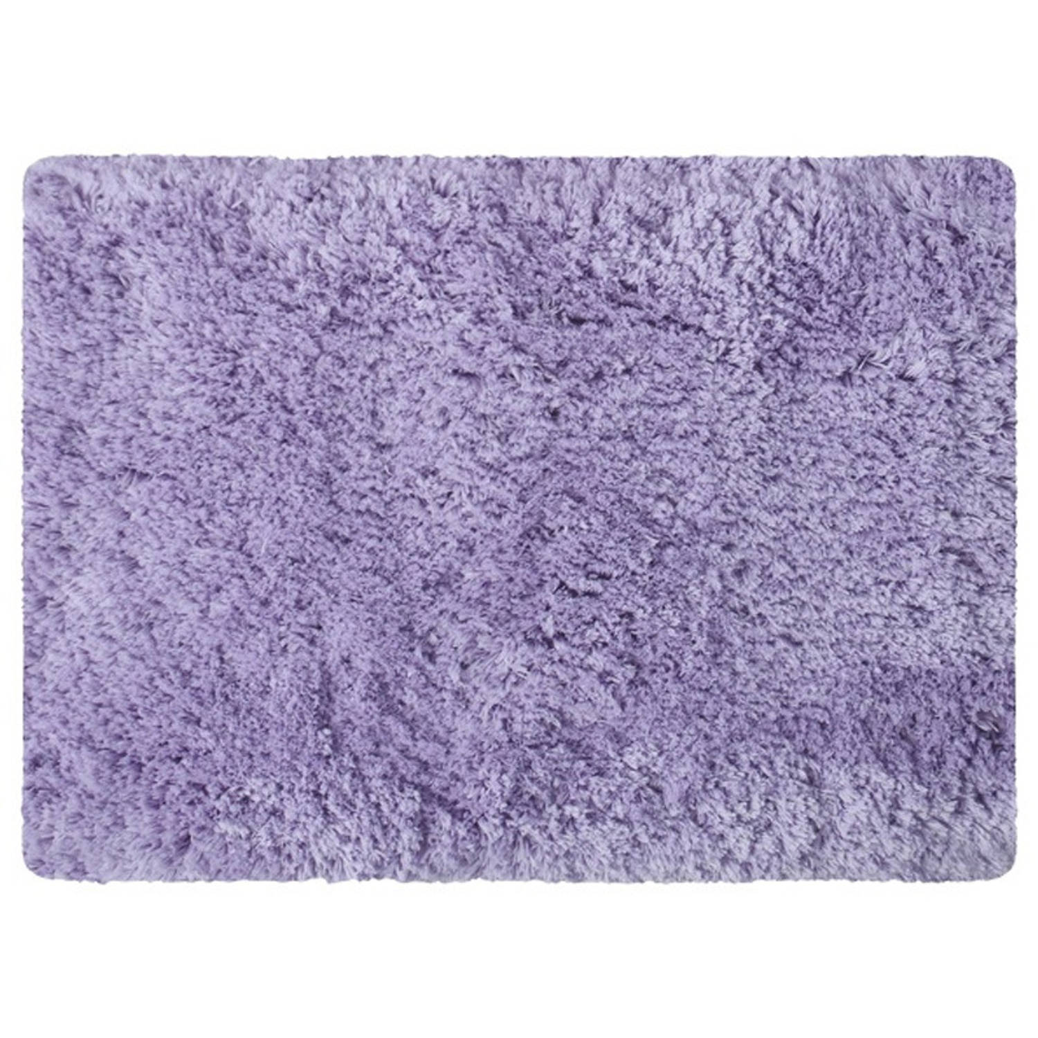 MSV Badkamerkleedje-badmat tapijt voor de vloer lila paars 50 x 70 cm langharig Badmatjes