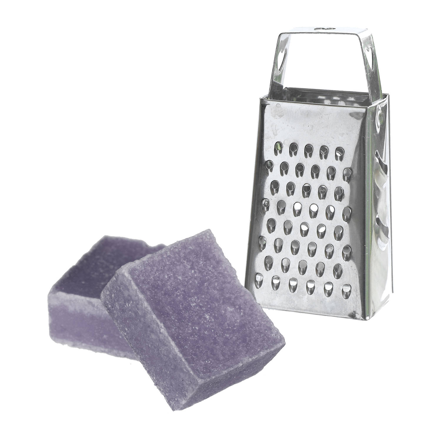 Ideas4seasons Amberblokjes-geurblokjes cadeauset lavendel geur inclusief mini rasp Amberblokjes