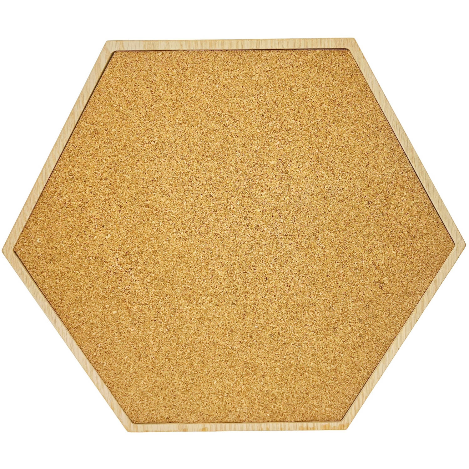 MiMi Innovations Kurkbord Hexagon Wandmodule - Stijlvol & Duurzaam, Perfect voor Notities & Foto's, 32x37x1cm