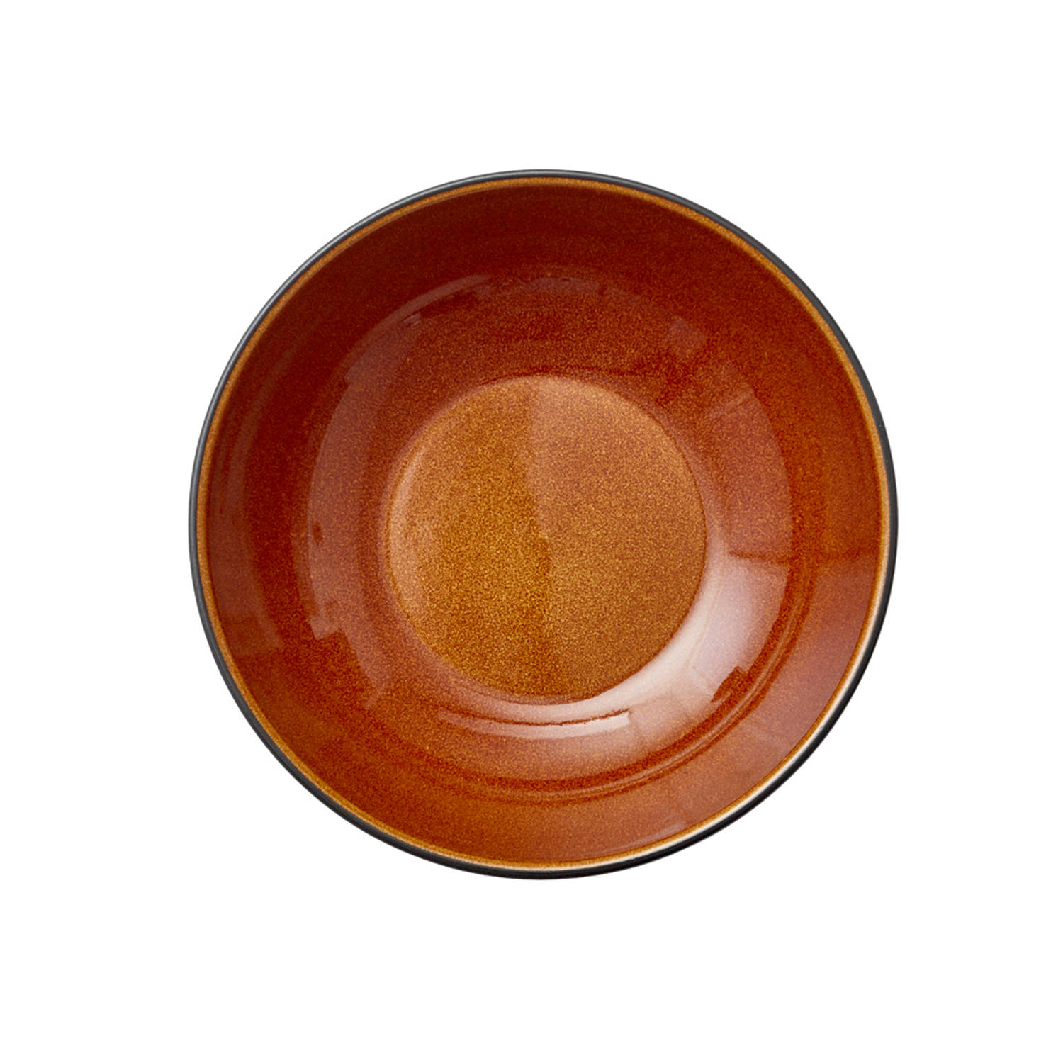 Bitz® 11195 set 6 stuks Pastaborden-diepe borden Ø 20 cm Zwart-Amber