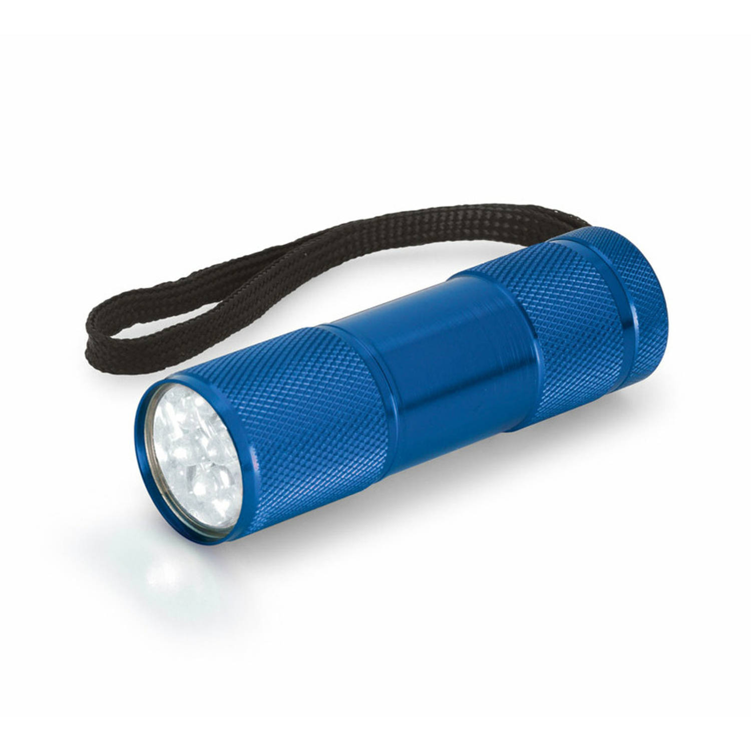 Compacte LED kinder zaklamp - aluminium - blauw - 9 cm - Zaklampen