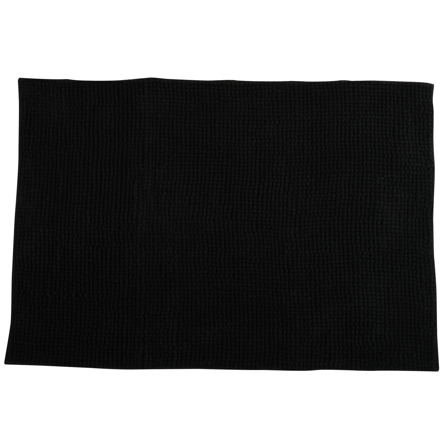 Msv Badkamerkleed-badmat Voor Op De Vloer Zwart 60 X 90 Cm