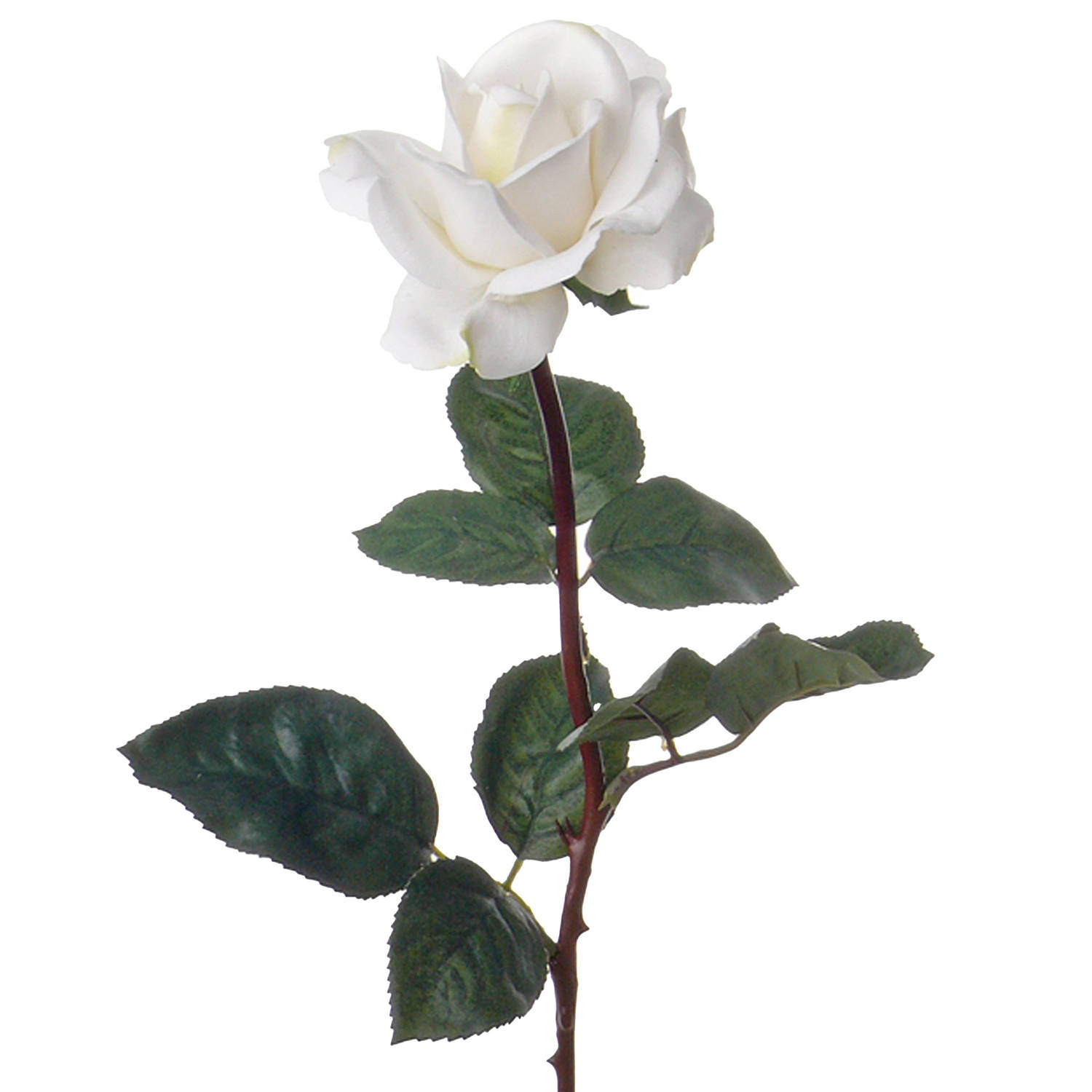 Top Art Kunstbloem roos Caroline wit 70 cm zijde kunststof steel decoratie bloemen Kunstbloemen