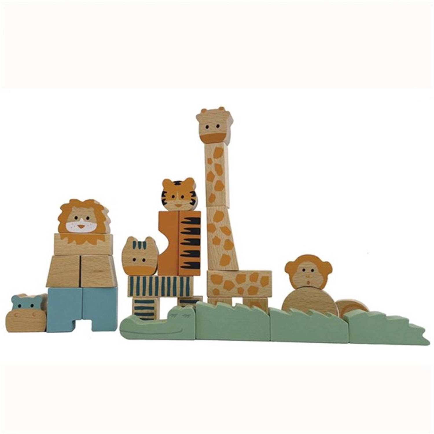 Egmont Toys Dierenblokken Jungle. 20x20x6 cm. 1+