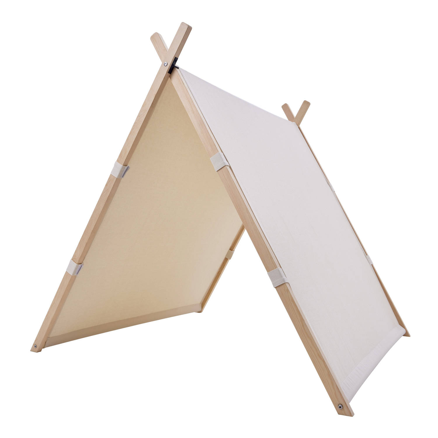 Sunny Como Speeltent Crème– Wigwam Tipi Tent voor kinderen - Stokken FSC hout - 123x106x107cm