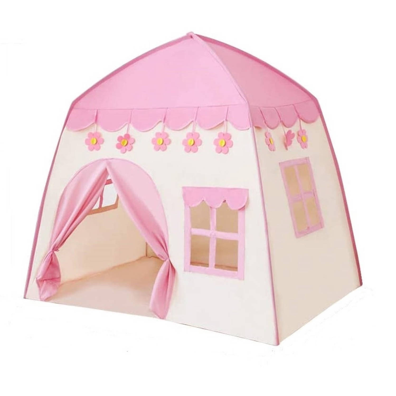 Bobbel Home - Speeltent XL - Met LED-verlichting - Roze Tent - Voor Kinderen