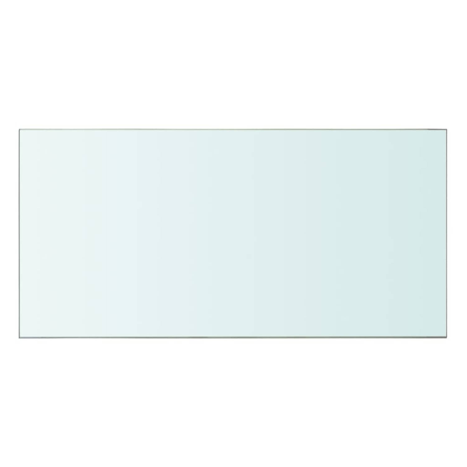 The Living Store Glass Shelf - Transparent - 60 x 30 cm - 8 mm Thickness - 15 kg Capacity