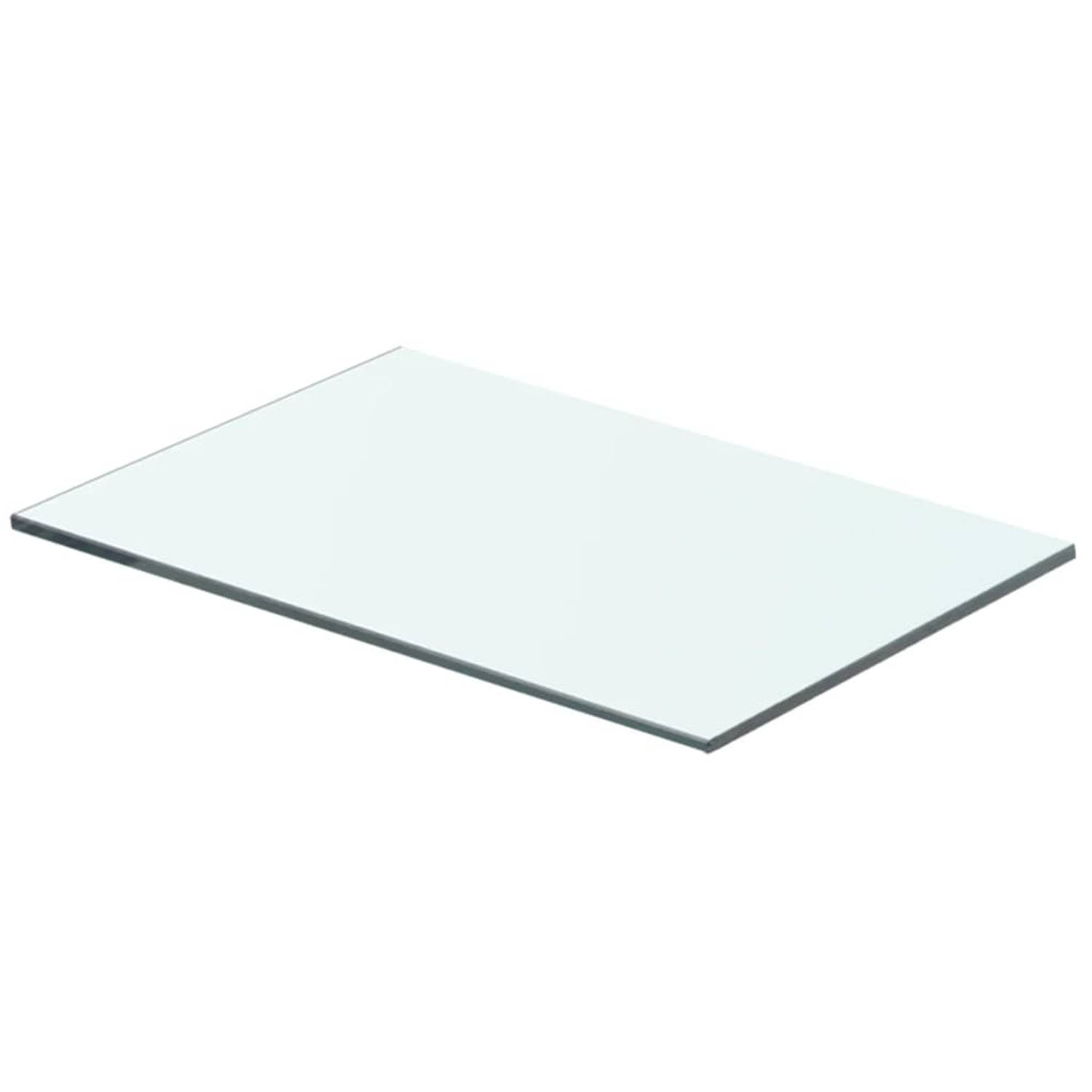 The Living Store Schappen 2 st 40x20 cm glas transparant - Wandsteun