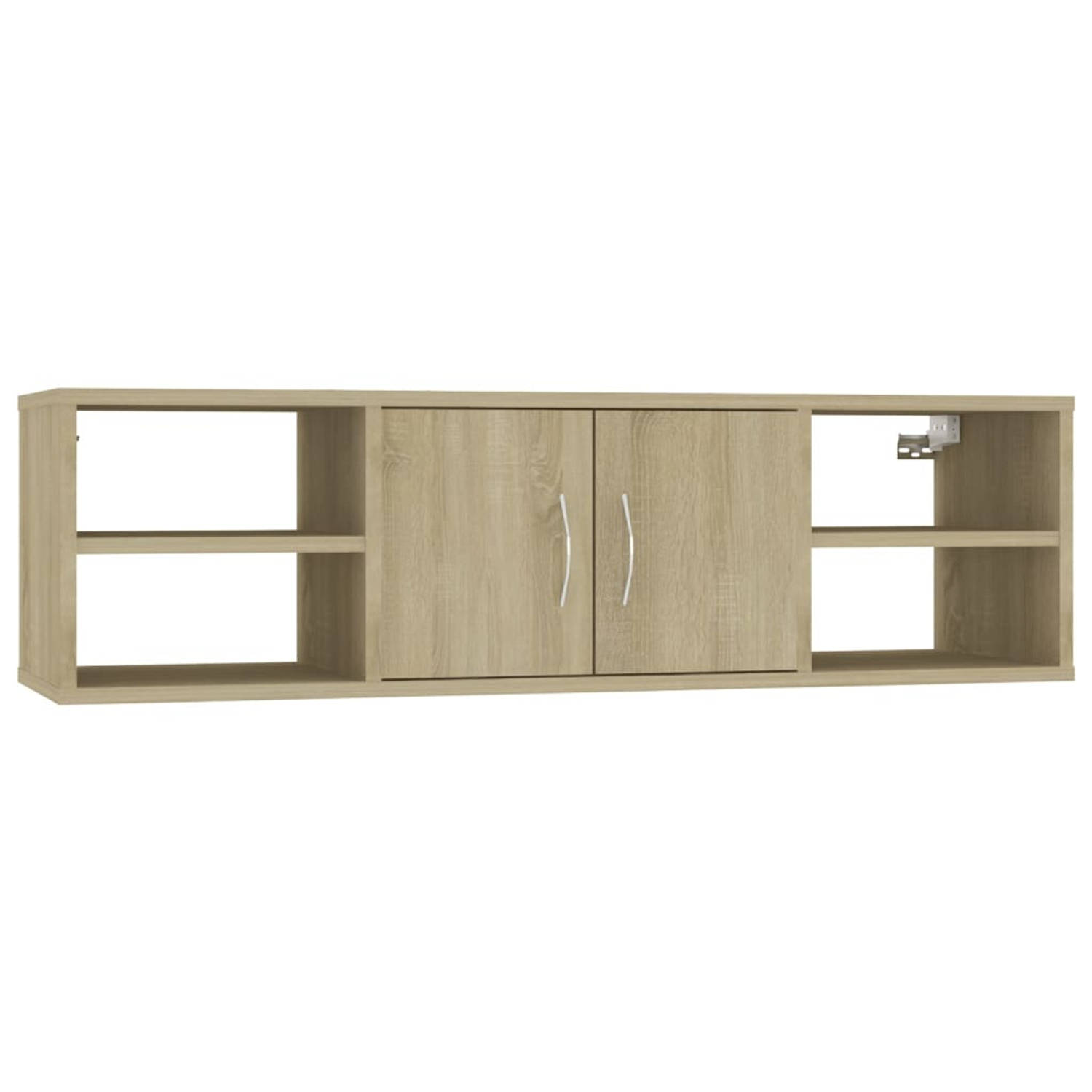 The Living Store Wandmeubel - Sonoma Eiken - 102 x 30 x 29 cm - 6 schappen