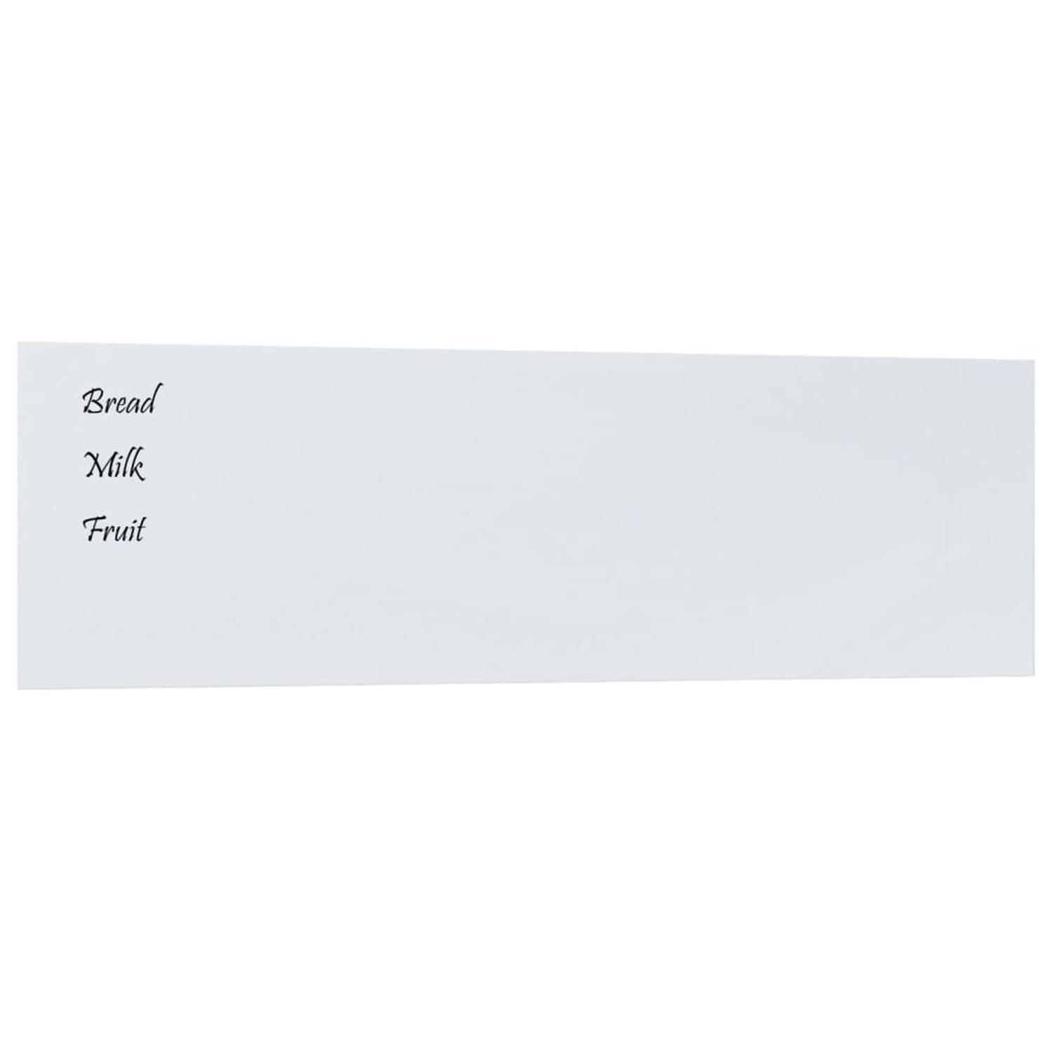 The Living Store Wandgemonteerd Magneetbord - Wit - 100x30 cm - Gehard Glas