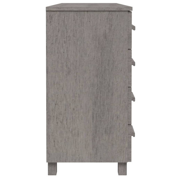 The Living Store HAMAR Houten Dressoir - 113 x 40 x 80 cm - Lichtgrijs