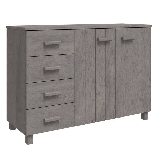 The Living Store HAMAR Houten Dressoir - 113 x 40 x 80 cm - Lichtgrijs