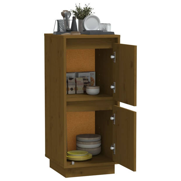 The Living Store Houten Dressoir - Bijzetkast - 31.5 x 34 x 75 cm - Honingbruin