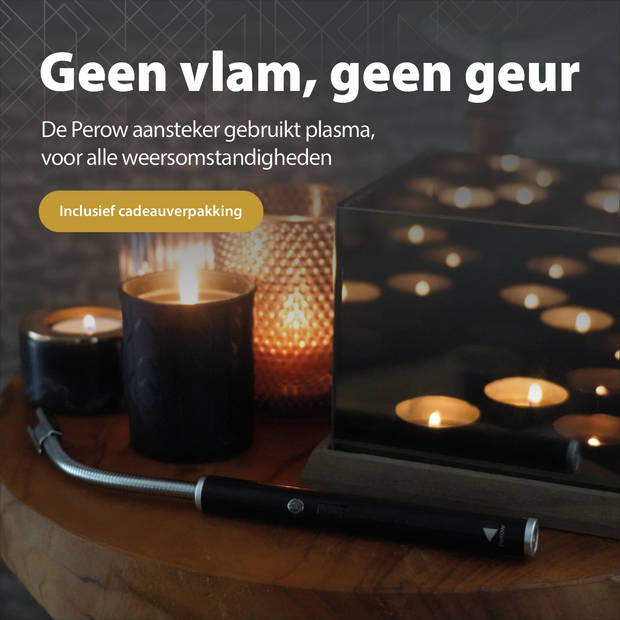 Oplaadbare Lange Elektrische Aansteker Buigbaar - Plasma Aansteker - Inclusief Cadeauverpakking - BBQ - Kaarsen - Zwart