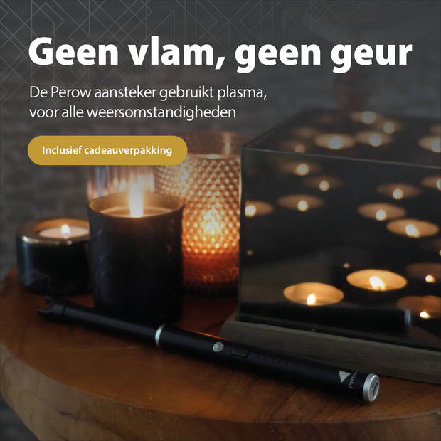 Oplaadbare Lange Dunne Elektrische Aansteker - Plasma Aansteker - Inclusief Cadeauverpakking - BBQ – Kaarsen - Zwart