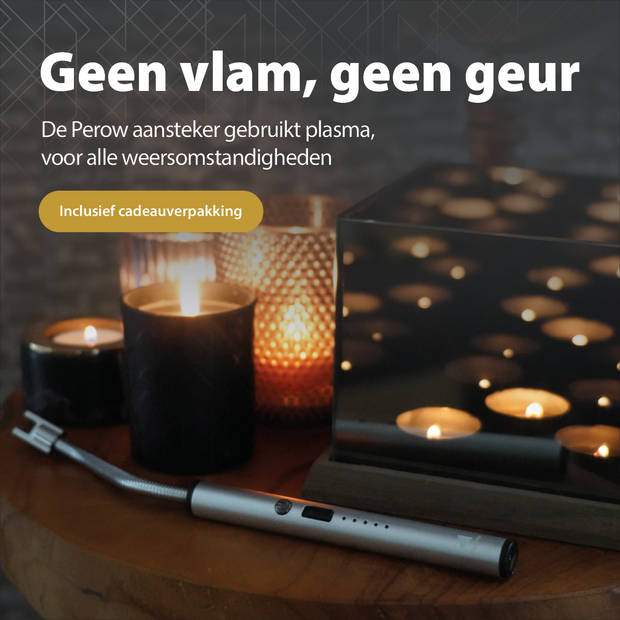 Oplaadbare Elektrische Aansteker Buigbaar- Plasma Aansteker - Inclusief Cadeauverpakking - BBQ – Kaarsen – Zilver