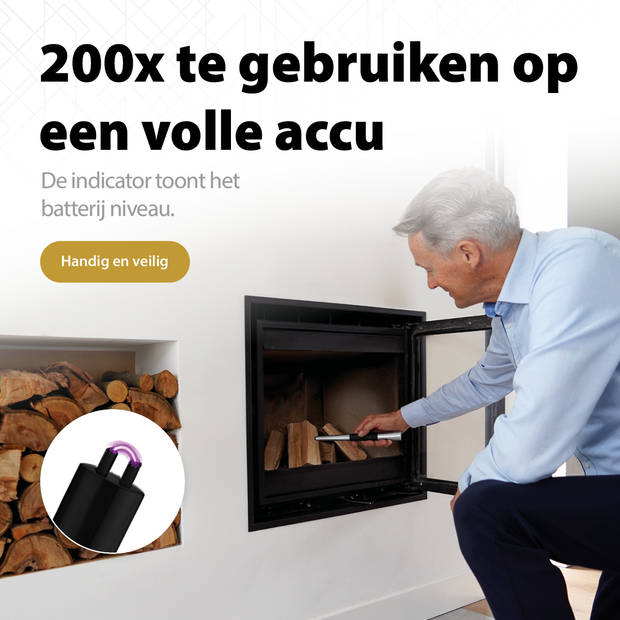 Oplaadbare Elektrische Aansteker - Plasma Aansteker – Luxe Aansteker - Inclusief Cadeauverpakking – BBQ - Zilver