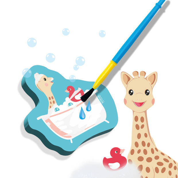 Sophie la girafe - Kleuren met water in bad